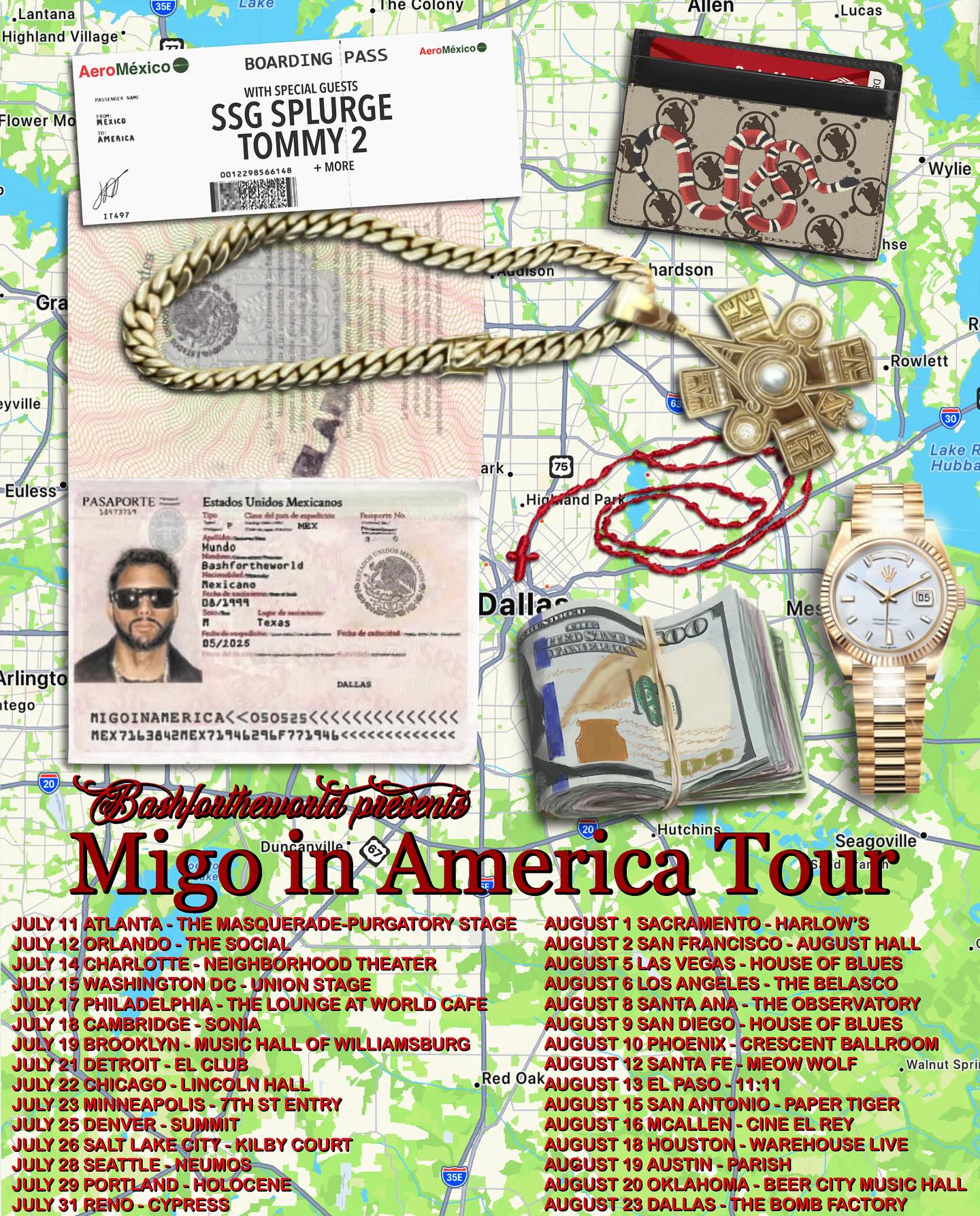 BashfortheWorld Migo in America Tour Poster